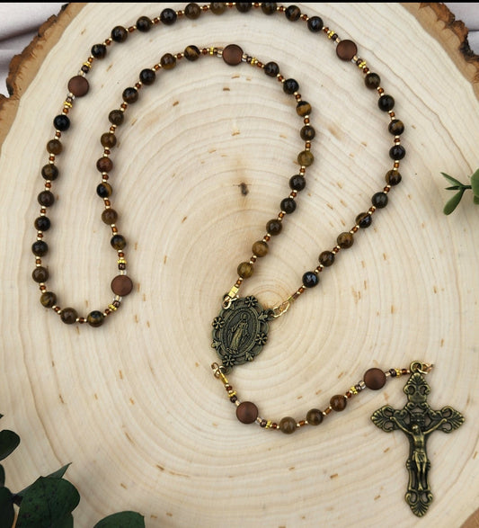 Rustic Brown Rosary