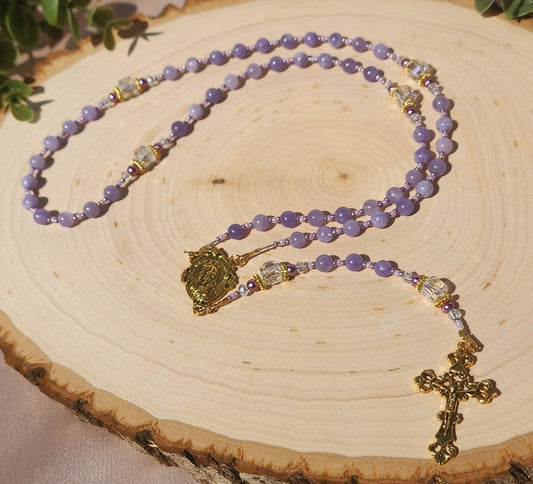 Lavender Glass Rosary