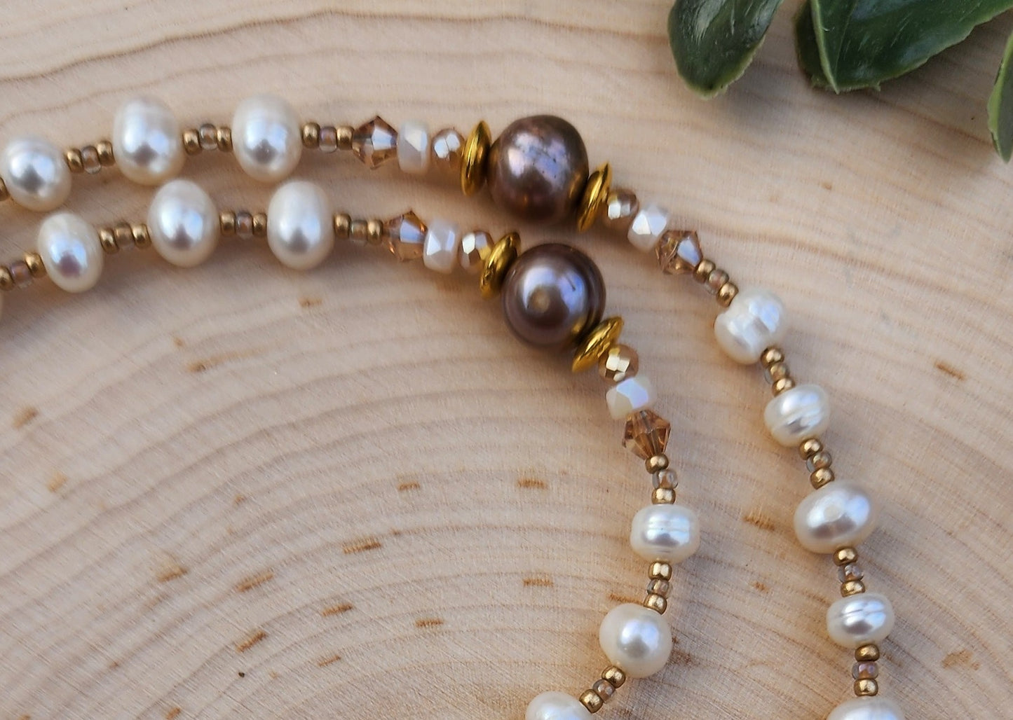 Freshwater Pearl with Gray Rosary